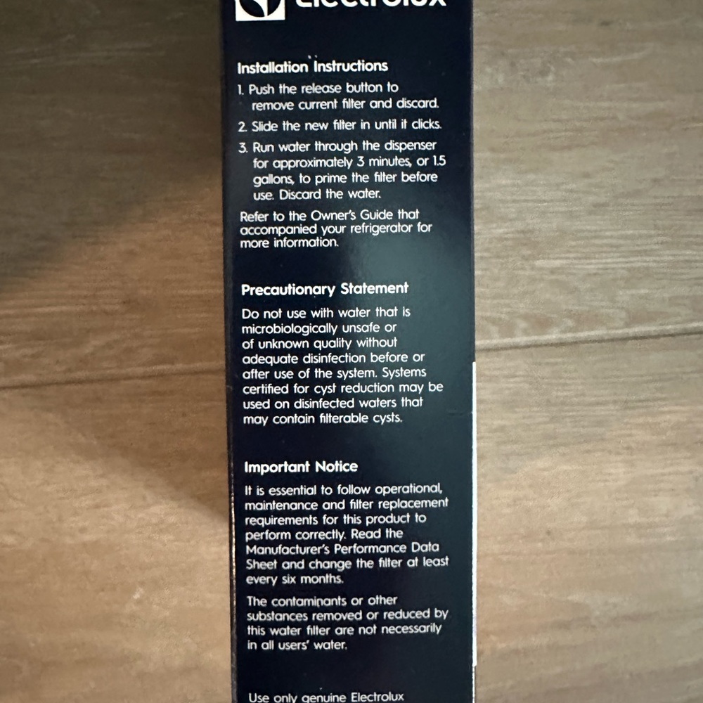 NIB Electrolux EWF01 PureAdvantage Refrigerator Ice and Water Filter - Picture 4 of 5